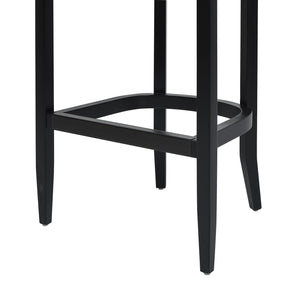 English Elm Jennifer Taylor Home - Americana Mid-Century Modern 30.5" Cane Back Bar Stool with Solid Oak Frame, Handmade Craftsmanship Black B2719P297791