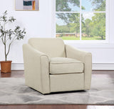 OSP Home Furnishings Cassie Swivel Arm Chair Linen