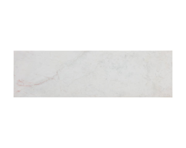 Sunpan Cowell Console Table - Chic Mid-Century Design with Unique White Marble Top & Antique Brass Legs