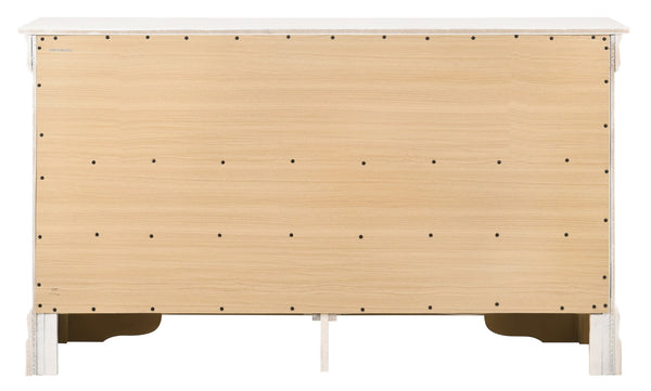 English Elm Louisphillipe G02190-D White Traditional Dresser With Curved Moldings & Durable Storage Solutions B078107859