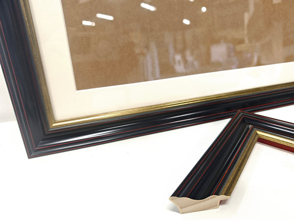 English Elm 24x32 Solid Wood Picture Frame with Replaceable Canvas, Organic Acrylic Glass, Elegant Wall Art Decor Black T3976P383250