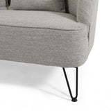 Christopher Knight Home® - Noble House - Nilton Modern Fabric Loveseat with Hairpin Legs