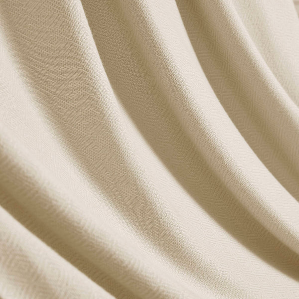 English Elm 1-piece King Jacquard Cotton Blend Blanket Aztec Woven Soft Breathable Bedroom Layer Ivory B035P437471