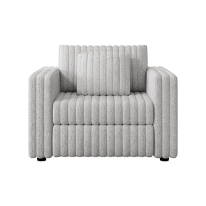 English Elm 44.9" Modular Sofa Single with Hidden Storage Handle, Comes with Two Matching Throw Pillows, Light Gray Comfort W1767S00005