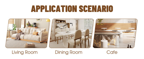 English Elm A minimalist retro dining table with fishbone MDF tabletop, dark wood texture, inset black metal legs, 55"x31.4" W1151P240748