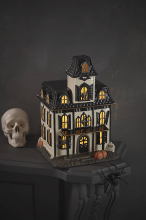 Lenox Vintage Halloween Lit House Figurine Multi, IVORY PORCELAIN 896415