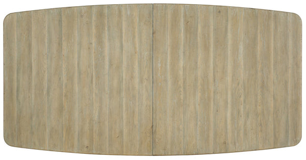 Hooker Furniture Surfrider Driftwood Farmhouse Dining Table With 18" Removable Leaf, Pecan Veneer, Rustic Charm 6015-75207-80