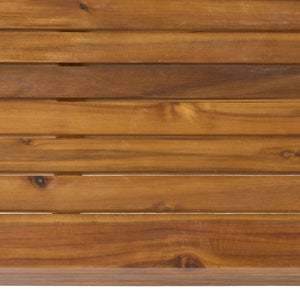 English Elm Christopher Knight Home® - SHERWOOD Teak Acacia Coffee Table with Slat Paneling and Bold Legs, Weather-Resistant, 39.5" L 64869.00