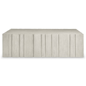 Bernhardt Bernhardt Wire-Brushed Oak Tempo Cocktail Table With Geometric Vertical Panels, Casters, Larza Finish 346014