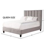 Parker House Parker Living Sleep Avery - Stream Queen Bed Stream Grey 100% Polyester (W) BAVE#8000-2-STR