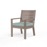 Laguna Swivel Dining Chair in Cast Mist, No Welt SW3501-11-40429 Sunset West