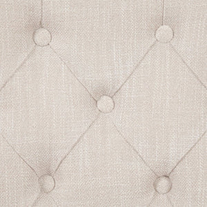 English Elm Set Of 2 Linen Upholstered Dining Chairs With Supportive Tufted Backs In Beige & Weathered Finish B016P314623-GIGA