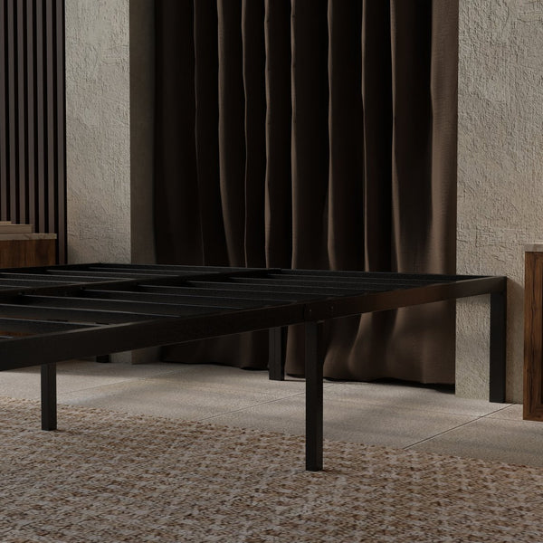 English Elm Modern Steel Queen Platform Foundation Low Profile Minimalist Bedroom Base B337P335241