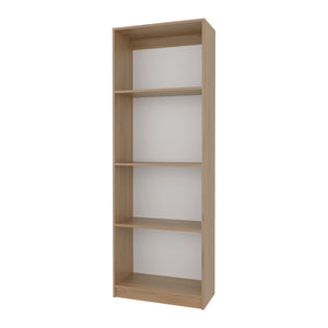 English Elm Natural Oak And White 4-Shelf Bookcase – Stylish Open Storage For Modern Homes And Offices B062P355524