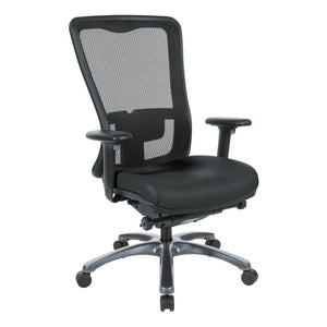 OSP Home Furnishings Progrid Ergonomic Mesh Office Chair with Lumbar Support and Padded Seat for All Day Black 97720-R107