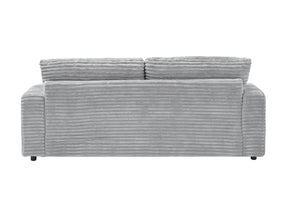 English Elm 88.58 Inch Grey Corduroy Sofa – Cloud-Like Comfort, Double Storage Legs, And 4 Stylish Pillows! W3356S00016