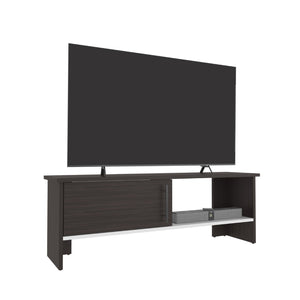 English Elm Tv Stand In Dark Oak - Modern Design With 1 Door & 1 Open Shelf For Organized Entertainment Spaces B097P296876-GIGA