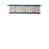 Madison Park Serene Traditional Embroidered Window Valance MP41-4210 Navy