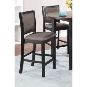 English Elm Taylah Black Counter Chair With Padded Seat (Set Of 2)