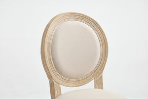 English Elm French Country Bar Chairs Set Of 2 - Elegant Upholstered Round-Back Design For Kitchen & Dining W3426P324576