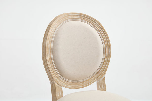 English Elm French Country Bar Chairs Set Of 2 - Elegant Upholstered Round-Back Design For Kitchen & Dining W3426P324576