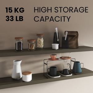 English Elm Shelves - Olive-Finished Engineered Wood Unit With 2 Open Shelves For Stylish Living Room Storage Solutions B097P395888-GIGA