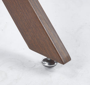 English Elm Dining Table Square Tempered Glass Top Cross Metal Base Modern Space Saving Design W234P271488