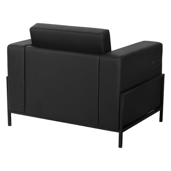 OSP Home Furnishings Arctic Club Chair Faux Leather with Usb Charging for Executive Office or Hotel Lounge Use ARCT51-U65
