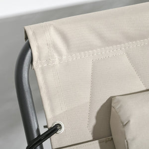 English Elm Outsunny Folding Chaise Lounge Set - 5-Level Recline, Cushioned Comfort, Portable Outdoor Chairs! W2225P200625-GIGA