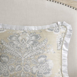 JLA Home Croscill Classics - 4 Neoclassical Comforter Set with Oversized Floral Medallions, Metallic Sheen, Chenille Texture & Easy Care CCL10-0008