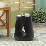 Christopher Knight Home® - Noble House - - Mgo Hollow Side Table, Wood-Like Texture, Black Color