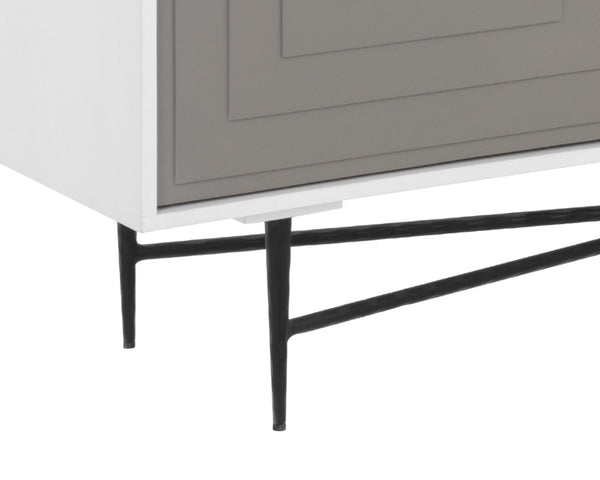 Sunpan VENTANA Sideboard - Large Artisan-Crafted Mango Wood with Modern Metal Frame for Unique Storage Solutions 108782