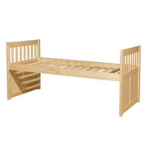 English Elm Twin/twin Trundle Captain Bed Solid Pine with Storage Drawers for Youth Bedrooms B011S02454