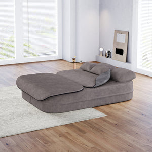 English Elm 75''2-In-1 Foldable Sofa Bed - Chenille Convertible Sleeper With Blanket & Pillows For Versatile Comfort W834P317051