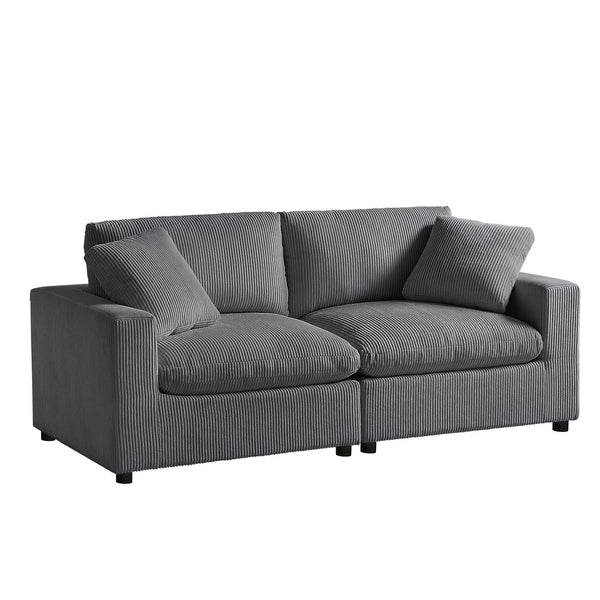 English Elm Chelsea Modular 2-Piece Sofa In Charcoal - Modern Comfort, Family & Pet-Friendly, Easy-Care Design B050S00015