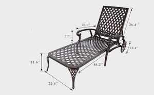 English Elm Aluminium Lounge Chair Set - 2-Piece, Adjustable, Weather-Resistant, Stylish Comfort For Outdoor Use W640P186312