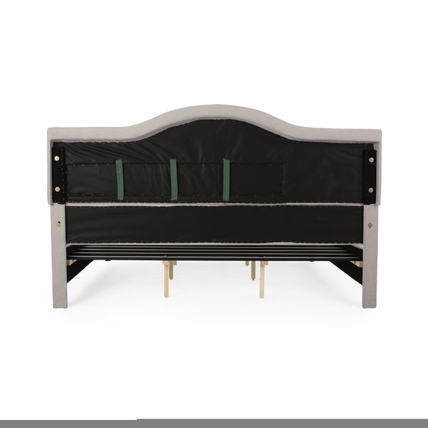 English Elm Christopher Knight Home® - VIRGIL Fully Upholstered King Bed with Button Tufted Diamond Stitch Headboard, Sturdy Frame LIGHT GREY 81.75 L x 25 W x 9 H N761S7106803E