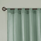 Madison Park Harper Modern/Contemporary Solid Crushed Curtain Panel Pair MP40-4489 Aqua