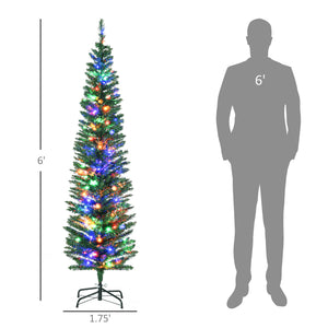 English Elm Christmas Pencil Tree 5 Foot Slim Artificial with 294 Branch Tips for Small Spaces T3971P414542