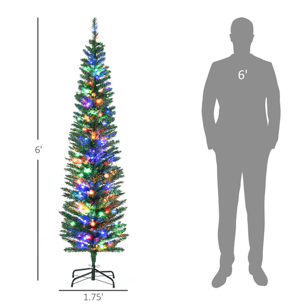 English Elm Christmas Pencil Tree 5 Foot Slim Artificial with 294 Branch Tips for Small Spaces T3971P414542