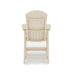English Elm Adirondack Hdpe Poly Lumber Counter Chair Ergonomic Outdoor Stool for Patio Dining Beige B195P198790