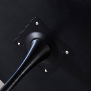 English Elm 42.1"black Tulip Pedestal Round Dining Table Mid Century Mdf Top Seats Six W234P405171