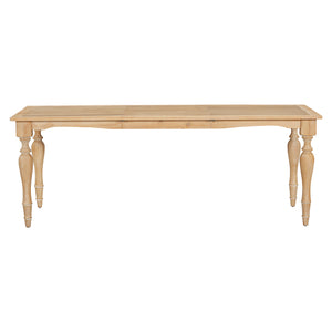 English Elm Topmax Farmhouse Extendable Dining Table Seats 8 Acacia Veneer Turned Leg Design N717P170406A