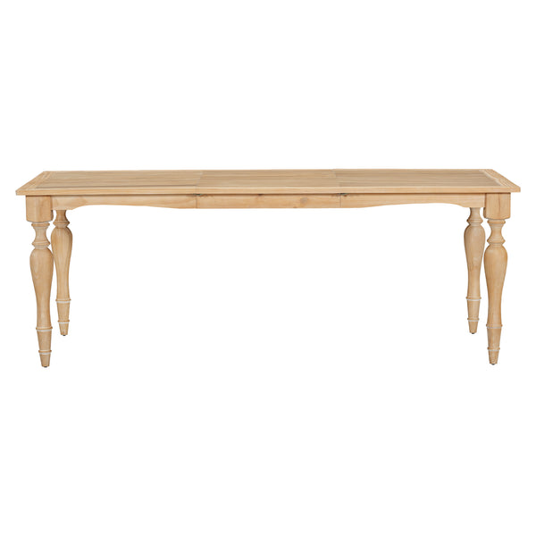 English Elm Topmax Farmhouse Extendable Dining Table Seats 8 Acacia Veneer Turned Leg Design N717P170406A