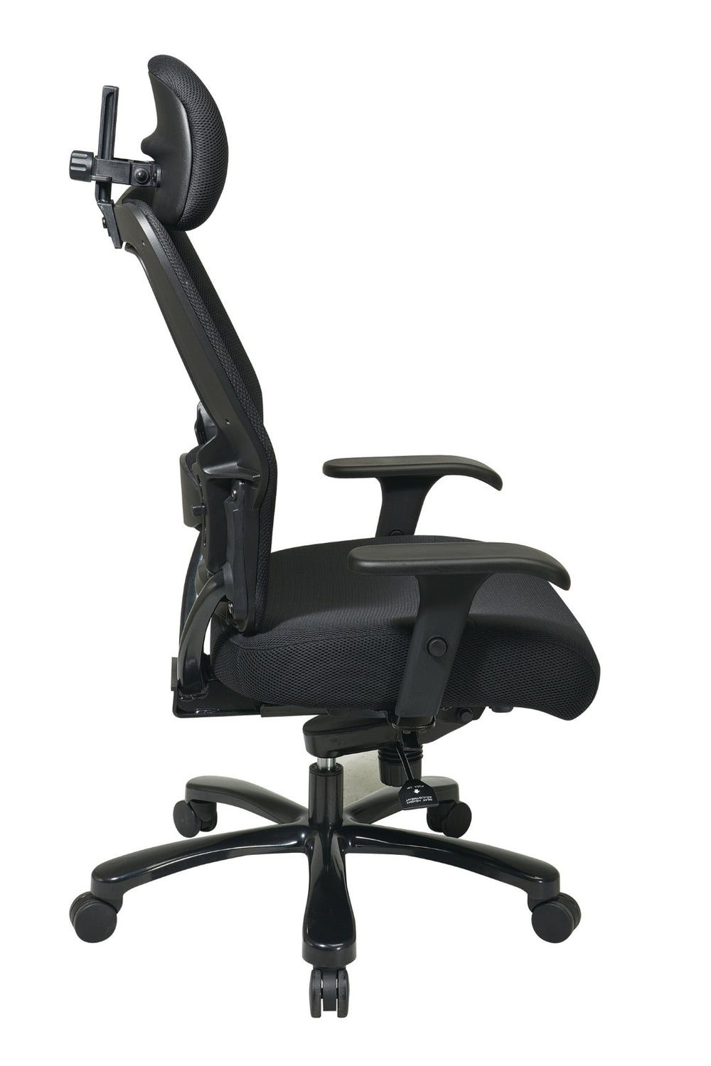 OSP Home Furnishings Big and Tall Ergonomic Office Chair with Airgrid Back Lumbar Support and Padded Mesh Seat 63-37A773HM