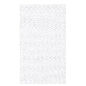 JLA Home Madison Park - 100% Cotton chenille chain-stitch bath rug — plush, quick-dry, OEKO-TEX certified, non-skid backing White MP72-5828