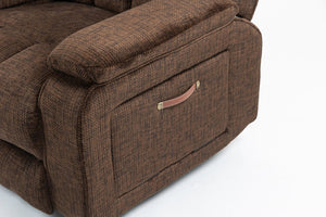 English Elm Oversized Power Lift Recliner with Heat Massage Lay Flat Design and Usb Charging Port Chocolate W547S00081