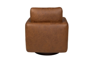 English Elm 360-degree Swivel Boucle Accent Chair with Sculptural Frame for Modern Living Rooms B089P416562