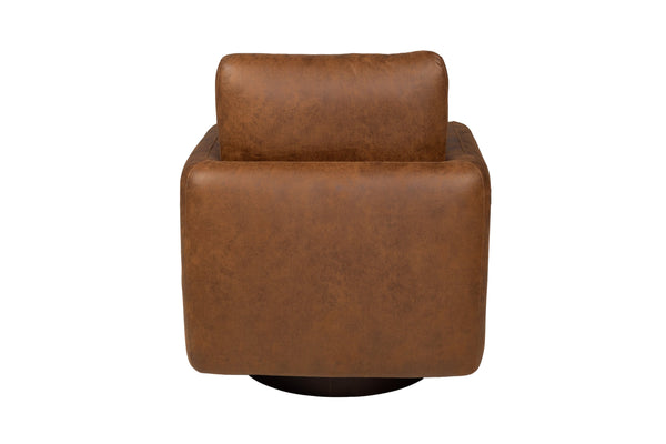 English Elm 360-degree Swivel Boucle Accent Chair with Sculptural Frame for Modern Living Rooms B089P416562