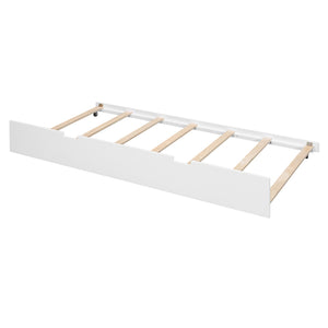 English Elm Full Over Bunk Bed with Twin Trundle Solid Pine Frame Gray Convertible LT100204AAK